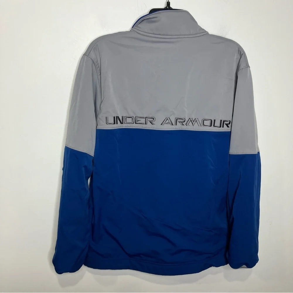 Under Armour Storm full zip jacket gray blue men’s size medium casual athleisure